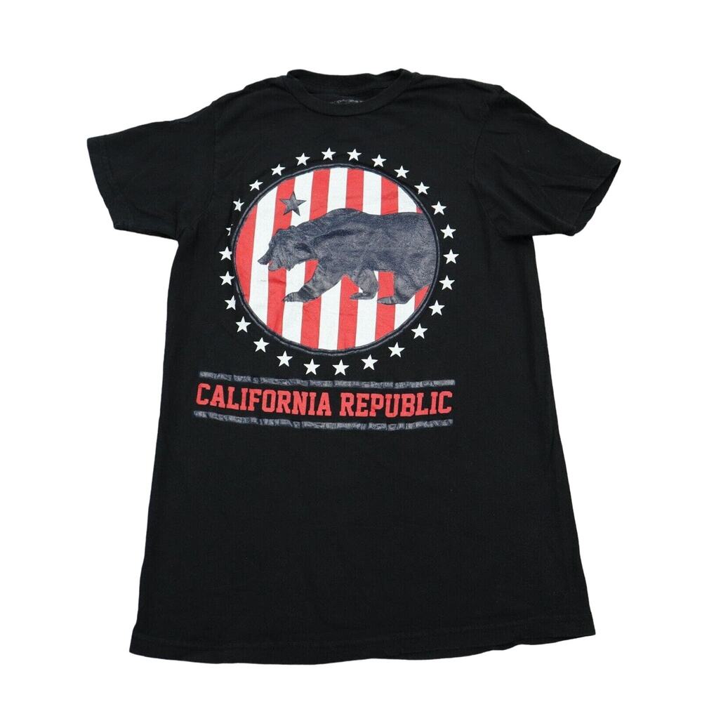 California Republic Shirt Mens S Black Eighty Eight Short Sleeve Tee